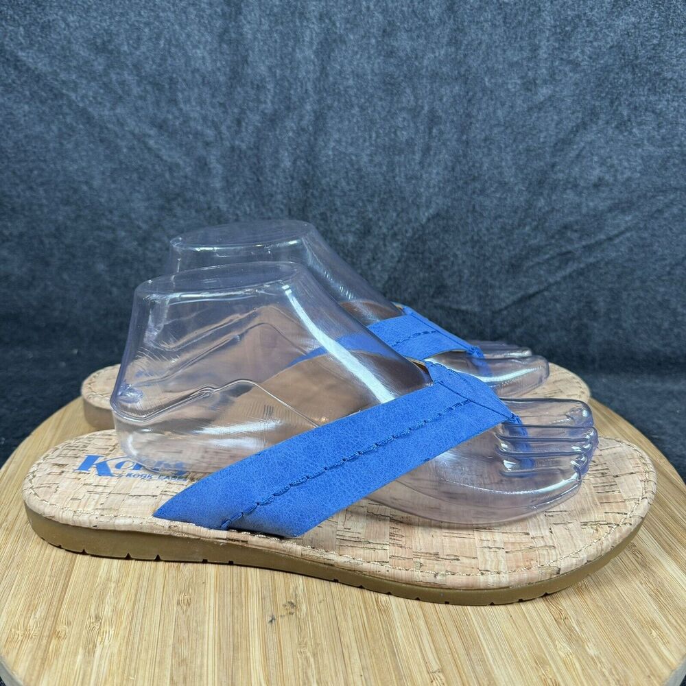 Korks Women's Flip Flop Sandals Blue Size US 11